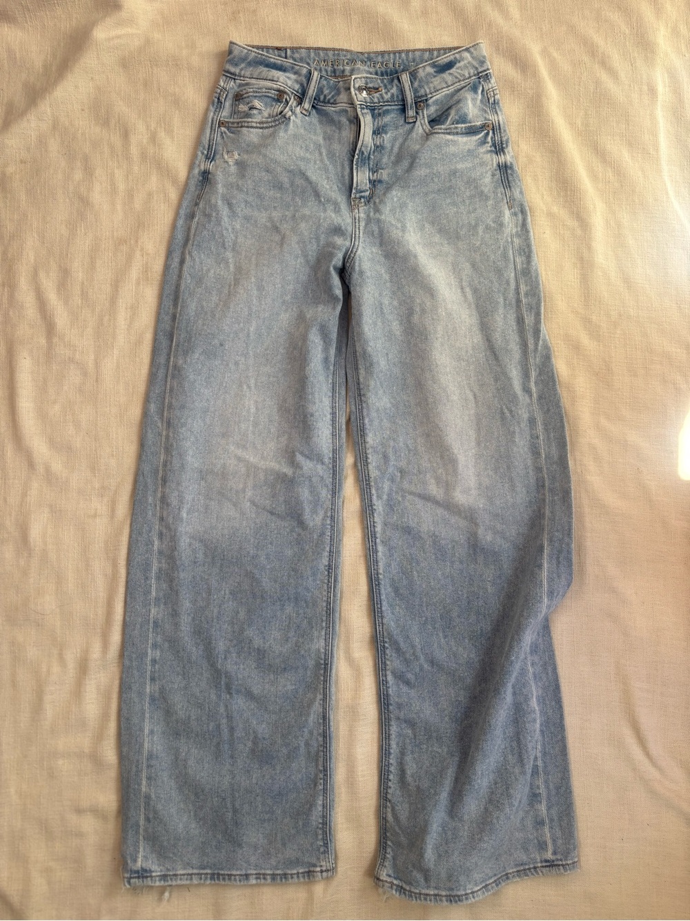 American Eagle Outfitters Light Blue Wide-Leg Jeans
